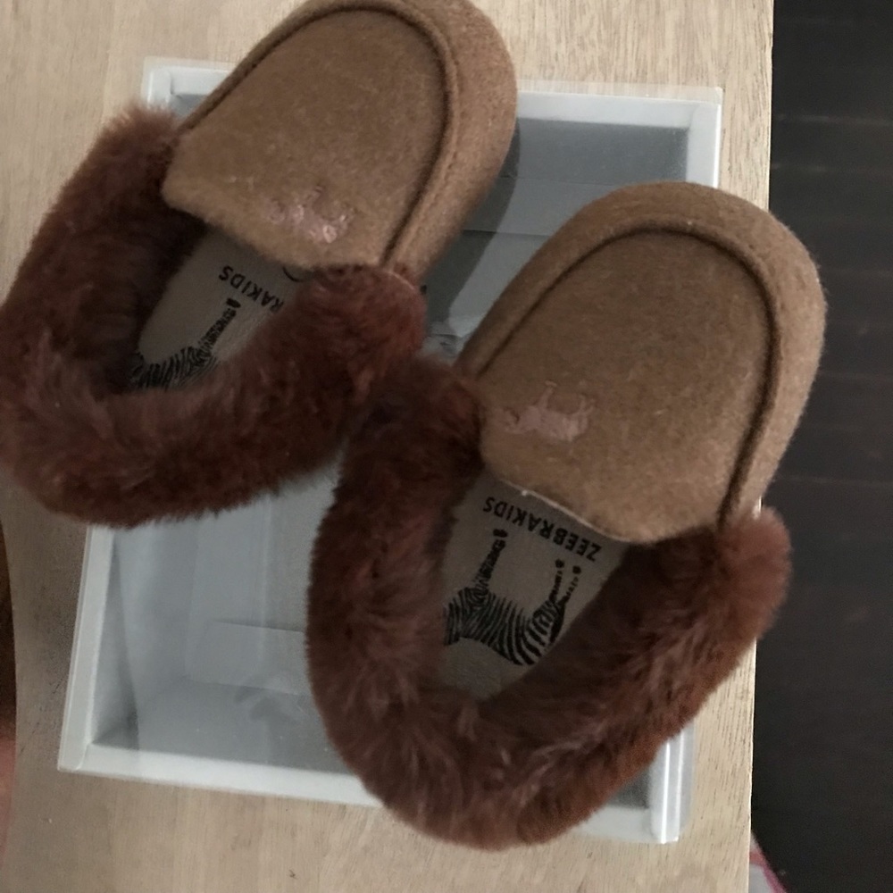 Zeebra kids loafer brown shoes red balloon boutique